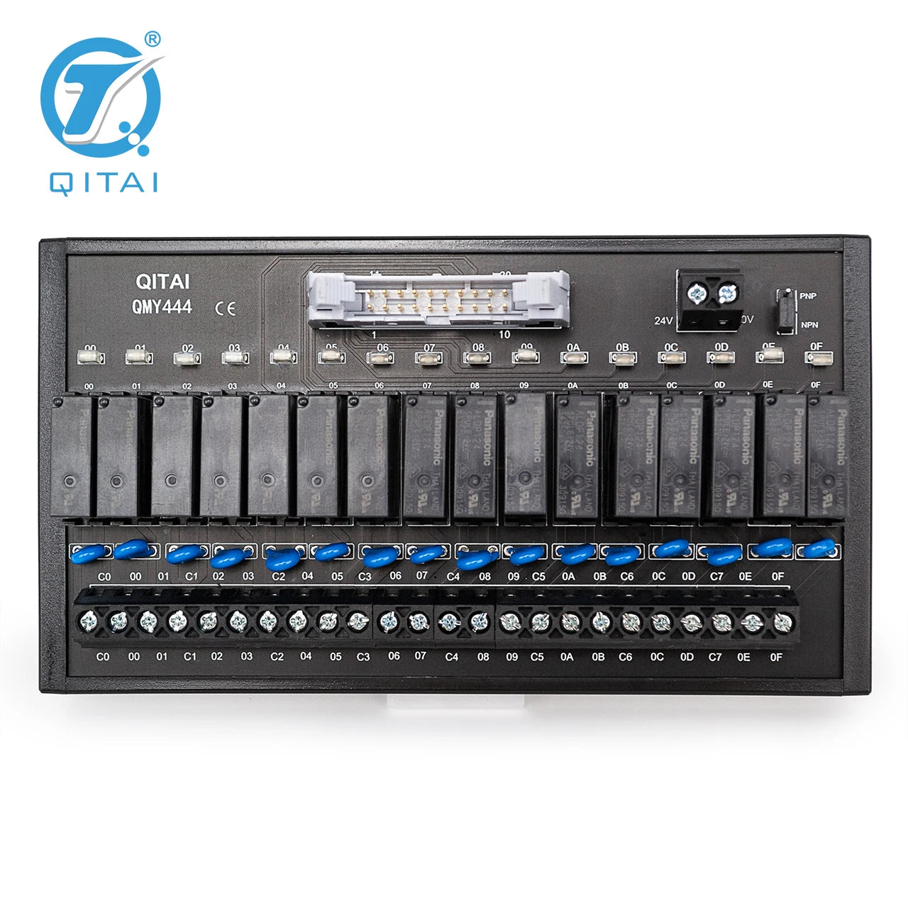 QMY444 PNP and NPN Compatible Custom Available High Quality DC24V 16 Bits Signal Automotive Relay Module Terminal Blocks