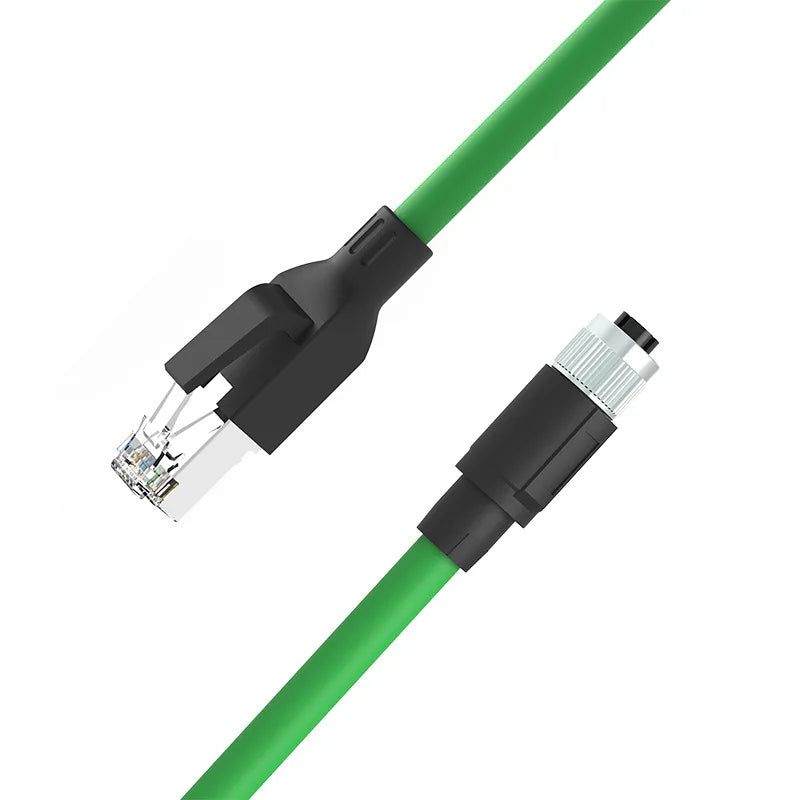 QXPN-M12M04RJ45S Custom IO Bus PLC Control  Digital Communication Cable 4Pin to RJ45 Cables
