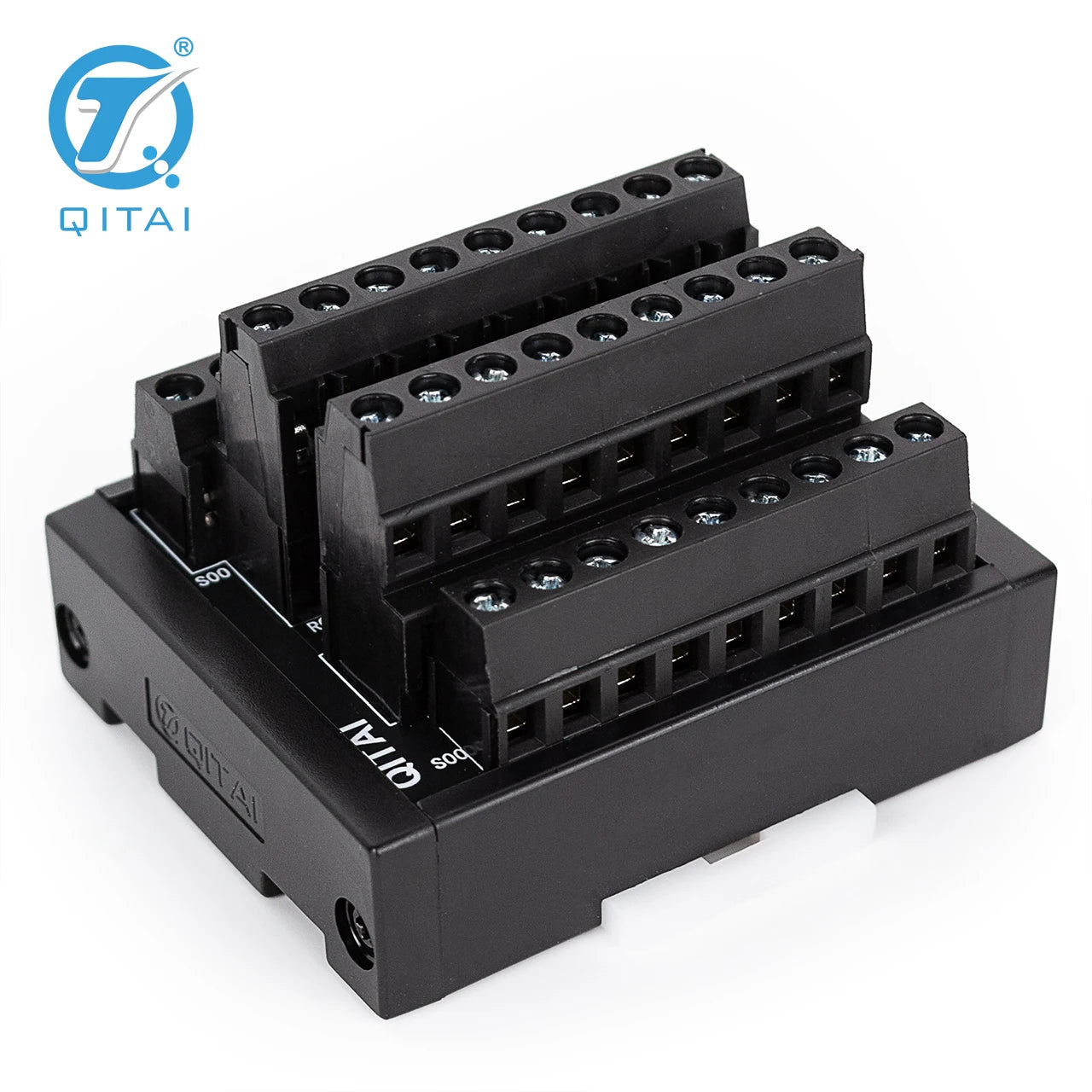 QMT076 Small Design Terminal Block Module Standard 35mm DIN RAIL High Efficiency 10A DC24V 1.5 Mm Push-In Connection