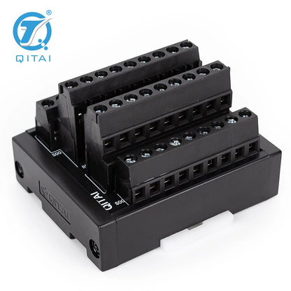 QMT076 Small Design Terminal Block Module Standard 35mm DIN RAIL High Efficiency 10A DC24V 1.5 Mm Push-In Connection