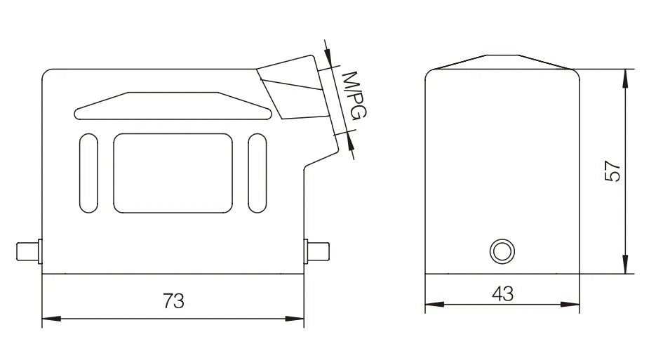 H10B-SK-2B-M20 Heavy Duty Connector Compact Series Top Entry Protective Hoods