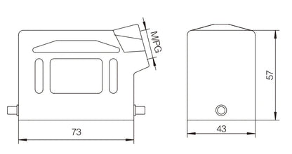 H10B-SK-2B-M20 Heavy Duty Connector Compact Series Top Entry Protective Hoods