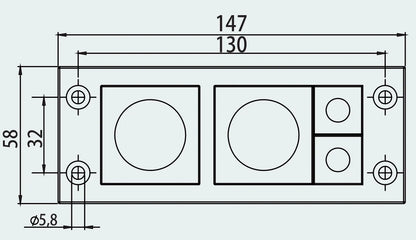 CES 24/4 Multi Cable Transit Seal 4 Cables Entry Systems PA66 UL94 Standard Sealing Module Detachable Frame Cable Entry Plate