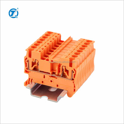 PT2.5 Blue 800V 24A PA66 Din Rail Self-Locking Plug-in Terminal Blocks