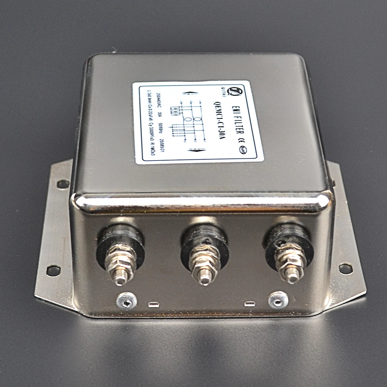 QEMC1-C1 Three-Phase AC Power Filter 30A 50A 40A with Plug-In Connection