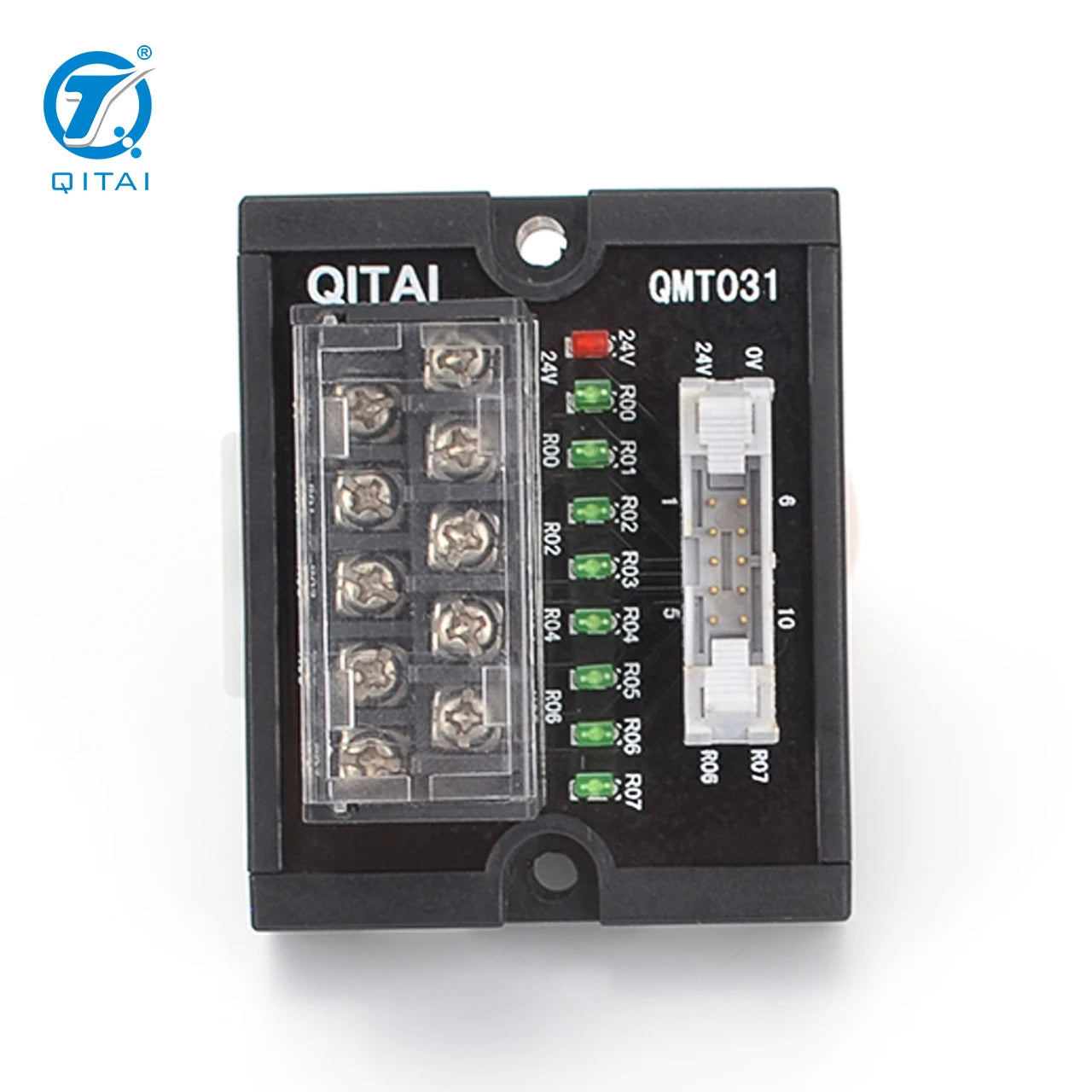 QMT031 High Efficiency Automotive Terminal Blocks 8-Pole Copper Screw Bidirectional Connection DC24V No Distinction Input/Output