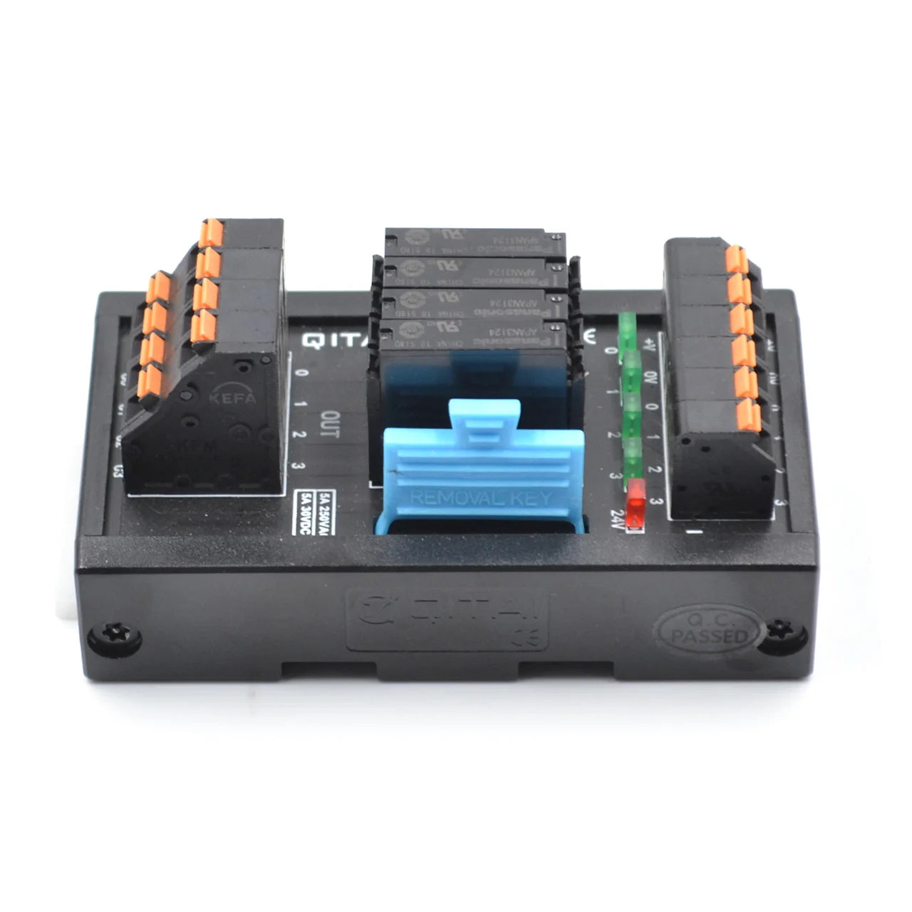 QMY400ASL 4-Bit NPN 24Vdc Control Electromagnetic Relay Module 5A/250V Output with Relay Socket and Plug in Terminal Block