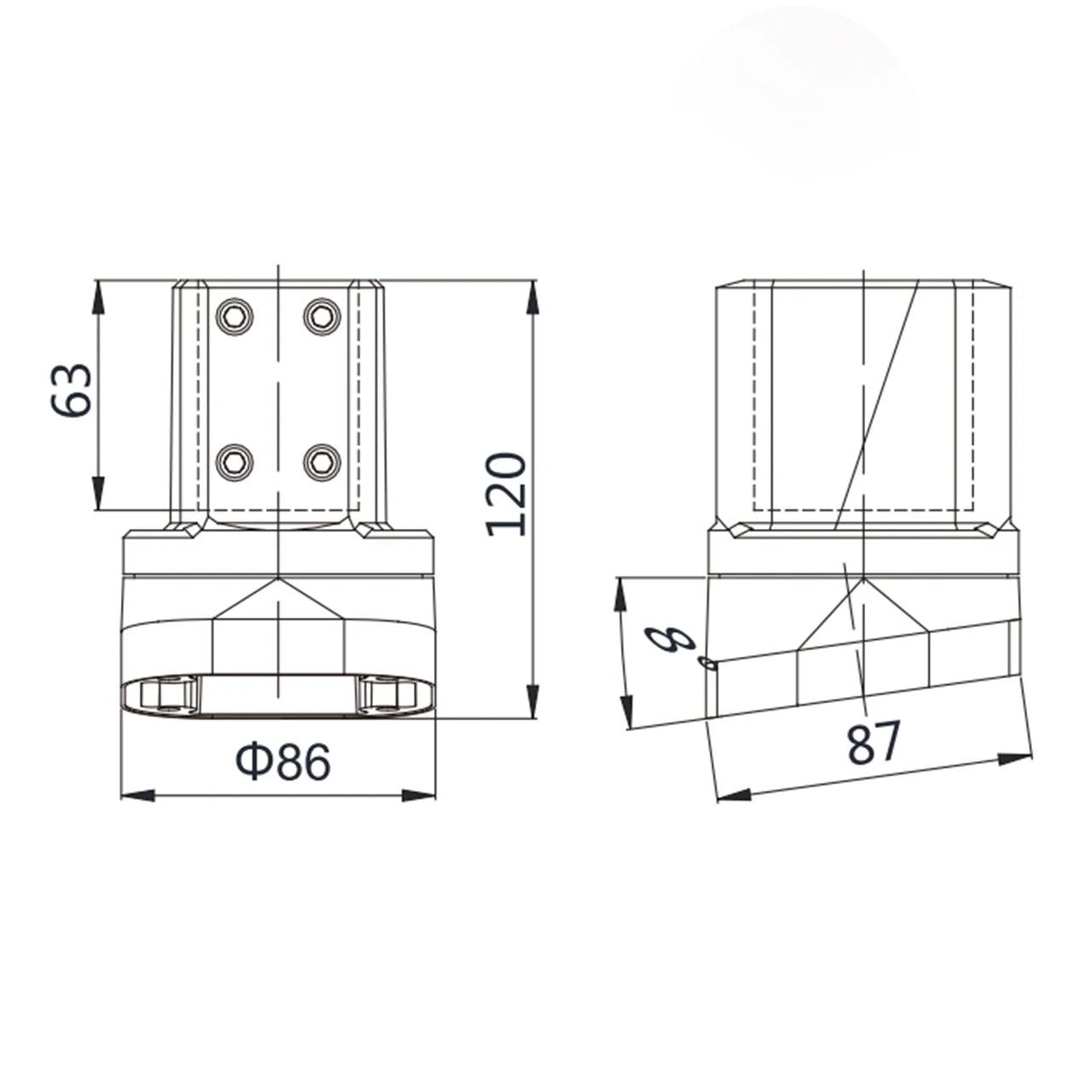 45.60.080.00 Support for Arm System Die Casting Aluminium Alloy Cantilever Assembly for 40*60 Electronics Instrument Enclosures