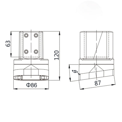 45.60.080.00 Support for Arm System Die Casting Aluminium Alloy Cantilever Assembly for 40*60 Electronics Instrument Enclosures
