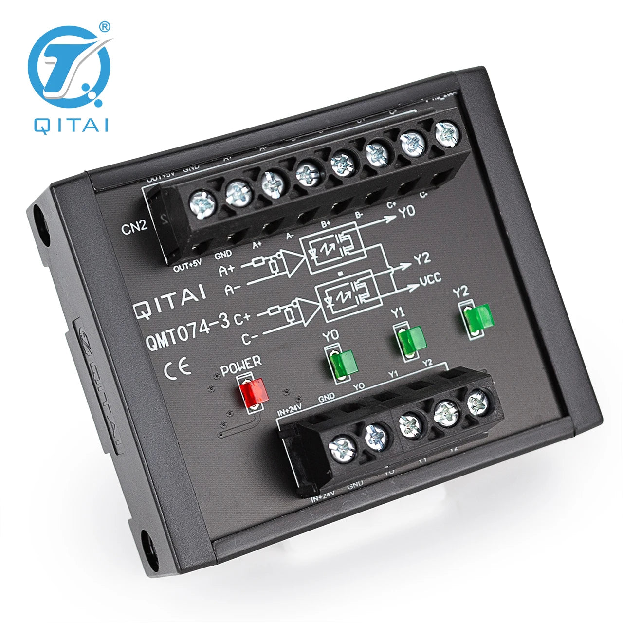 QMT074-3 Terminal Block Module DC 15-30V  4-20mA PLC Input and Output Module Built-in Voltage Conversion Module PLC Connect