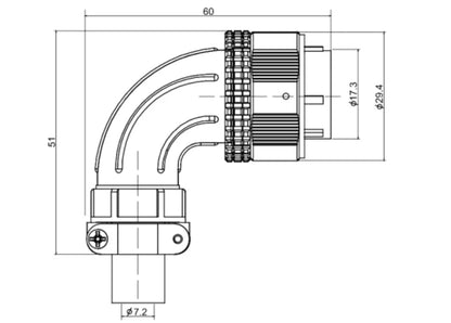 PT20-4D  Waterproof Dustproof Industrial Plug Multicore Connector 2/3/4/5/6/7/8/9/10/12/14 Pin Circular Aviation Connector
