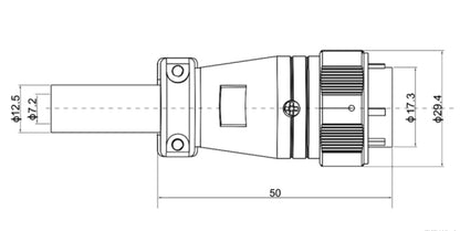 PT20-14A Waterproof Dustproof Industrial Plug Multicore Power Connector 2/3/4/5/6/7/8/9/10/12/14 Pin Flat Aviation Connector