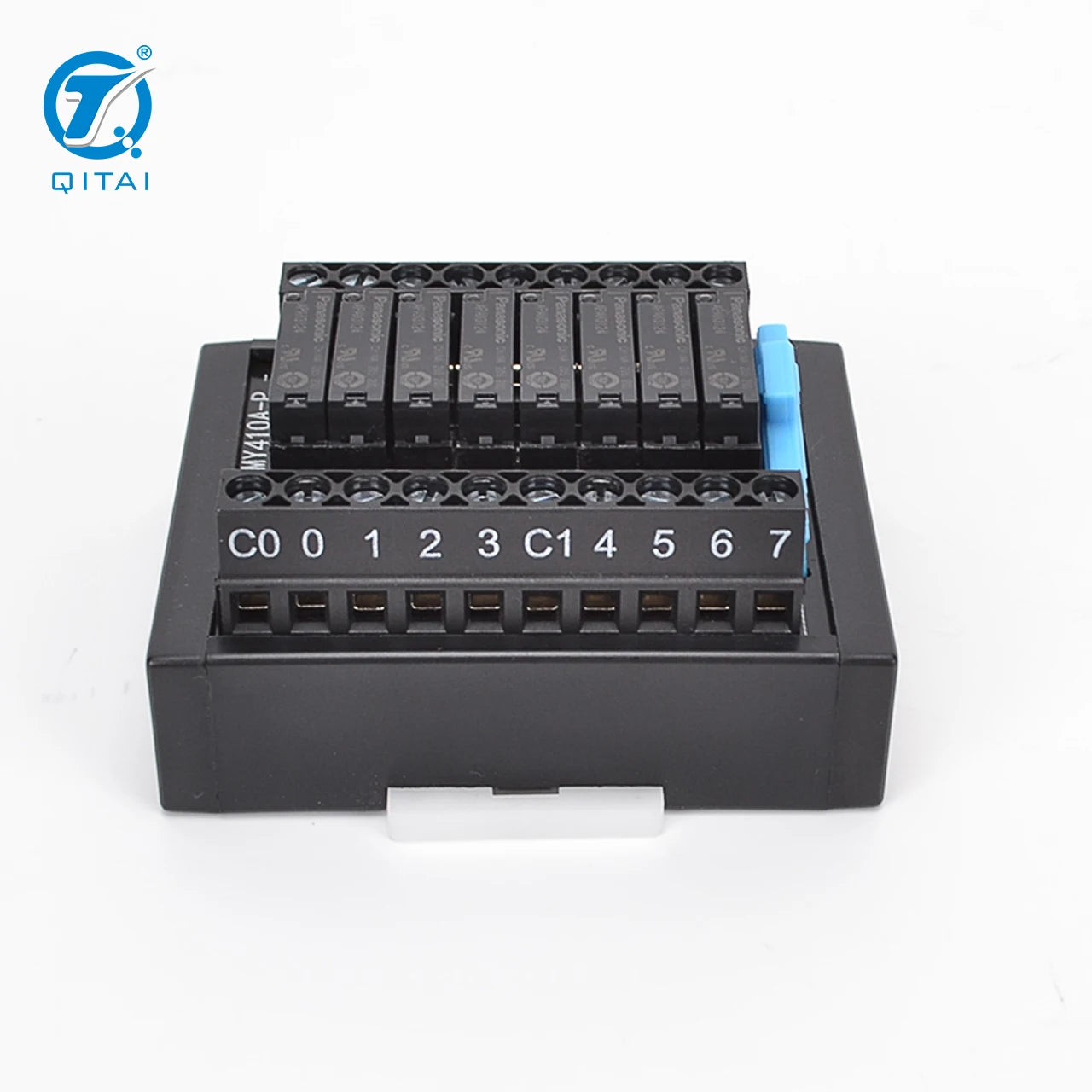 Miniature NPN 8-Bit Electromagnetic Relay Module DC24V 1A 250VAC/30VDC for 35mm DIN Rail with Surge Suppression Circuit