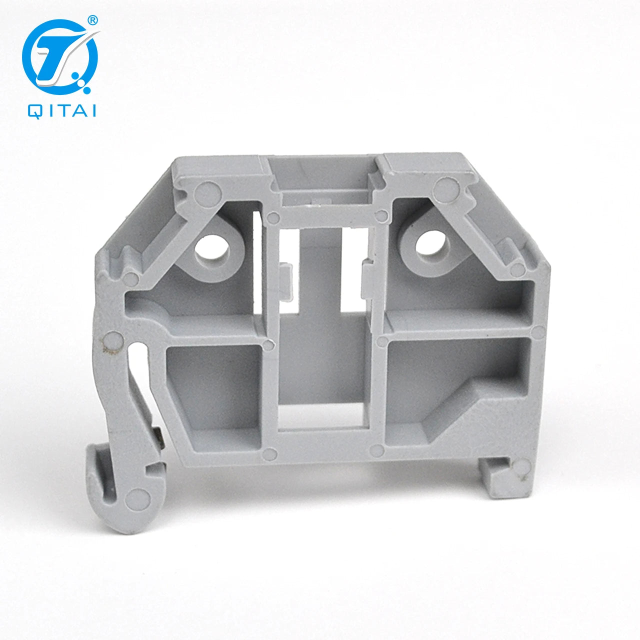 QUKJ-2G6 Screwless End Stop 249-116 Width 6 mm Suitable for 35 X 15 and 35 X 7.5 Din Rails Gray Endpoint Gear Block Connector