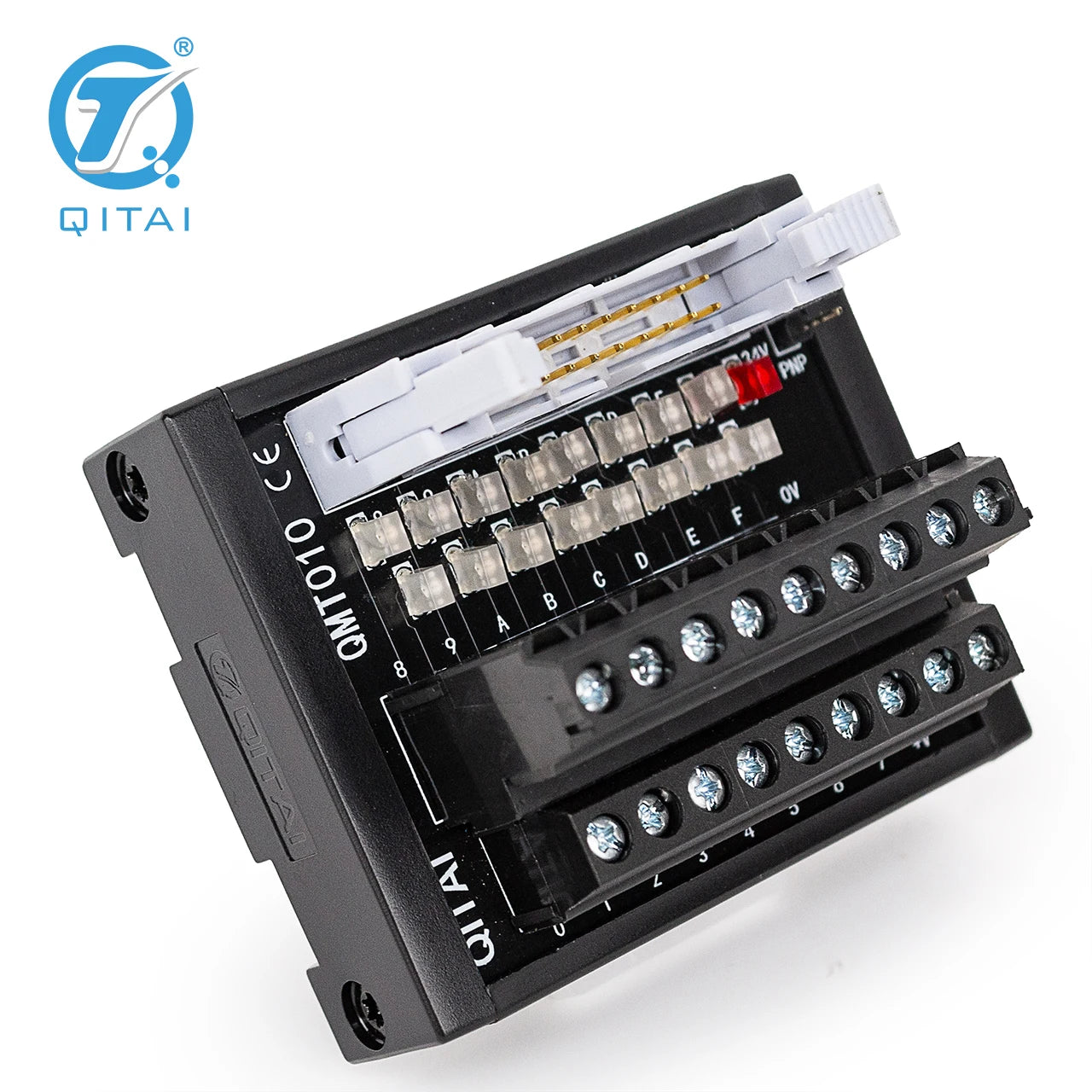 QMT010  Terminal Block Module NPN/PNP 1A DC24V 16 Bit Input Output Terminal Block PLC Relay Terminal Station With LED Light