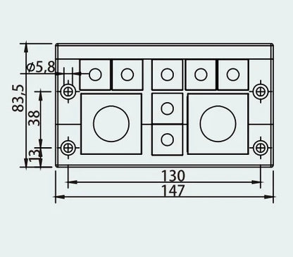 CES 24/15-ED Cable Entry Systems KEL 24/15-E Pre-Cut Cable Entry Plate for Grommets Made of Durable Nylon Material