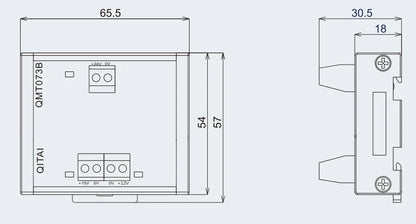 QMT073B DC24V to 5V/3V Terminal Module PC Material Wide Voltage Input High Conversion Efficiency Terminal Block