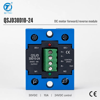 QSJD Series DC Motor Forward Reverse Solid State Relay Module 10-40A 24VDC MOSFET Low Leakage for DC Motor Control
