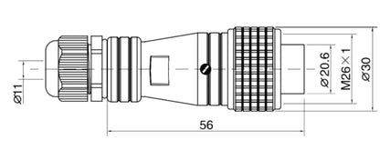 PC24-10A PC Pipe Cable Type Plug a Waterproof Connector  6/10/12/19 Pin Circular Flange Cable Connector Aviation