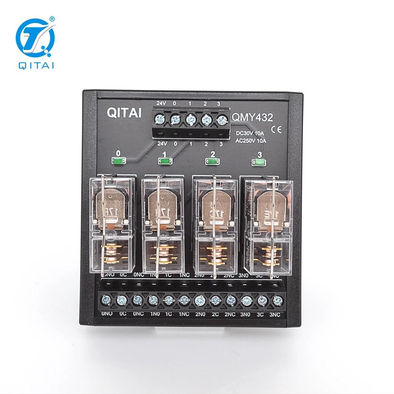 QMY432 10A Super Electromagnetic Power Relay Module NPN and  PNP 4 Channel 1C Terminal Block