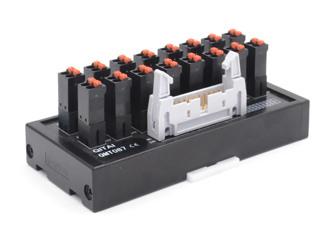 QMT087SL 16 Bit Output Terminal Block DC24V 1A PLC Module Connect with LED Light Remote Control