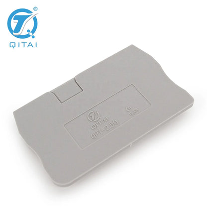 QPT-2.5G D-ST 2,5 End Cover for Push in Terminal Block Flame Resistant V0 Gray PA66 UL94-V0 End Cap for QPT-2.5 QPT-2.5PE