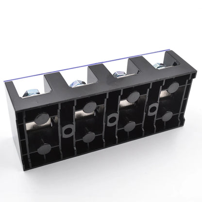 QTB-10004 101A 25mm2 High Current Barrier Terminal Block 4 Pole Screw Type Power Connector for Industrial Use
