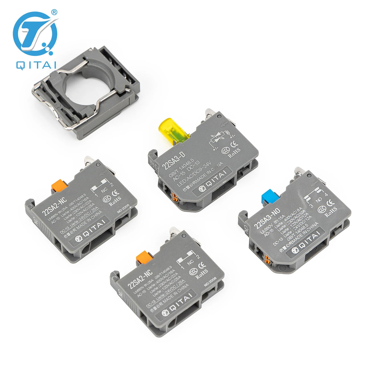 22mm Industrial Latching/Momentary Push Button Switch Durable Plastic/Metal Material Personalized Emergency Stop IP65 Level 1NO