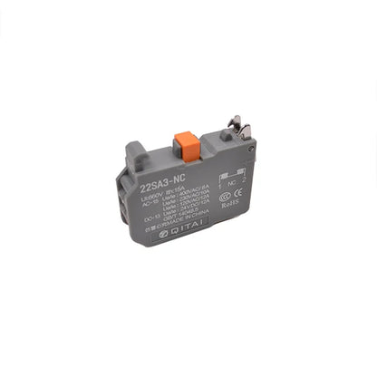 22mm Transparent Button Switch Green LED Metal Head 25A Current 220V Max Voltage 15A Max Current Momentary