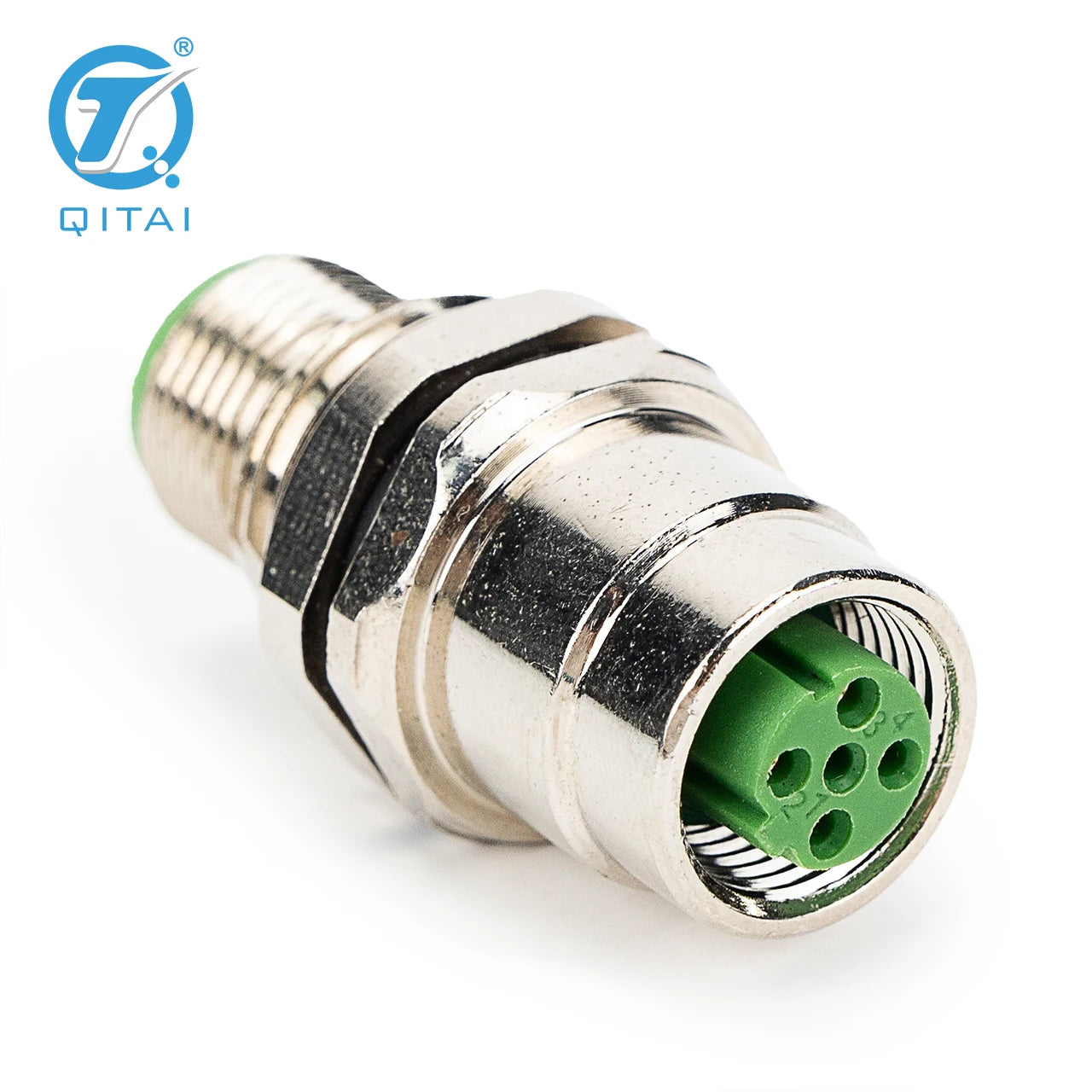 M12-M04D F04D-M16T Panel Mount Connector 4 Pin Male to 5 Pole Female Socket Adapter High Quality Connectors