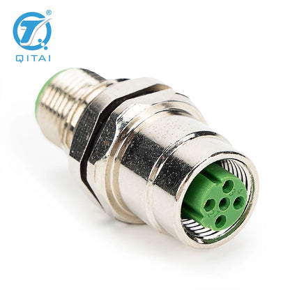 M12-M04D F04D-M16T Panel Mount Connector 4 Pin Male to 5 Pole Female Socket Adapter High Quality Connectors