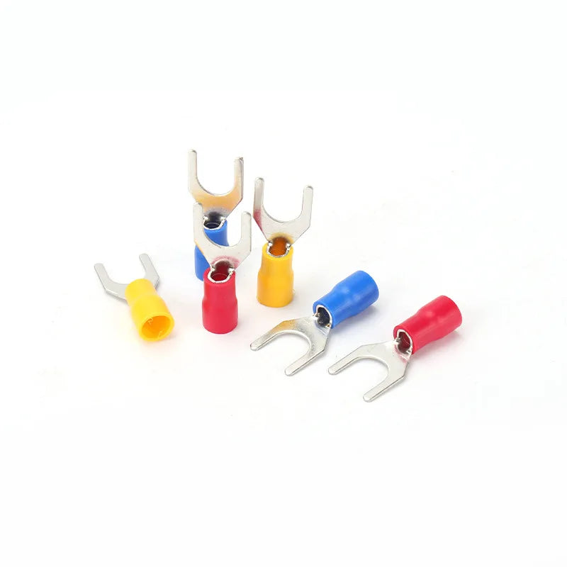 SV1.25-3 Y Shape Insulated Twin Cord End Tubular Crewel  Pre-Insulating Electrical Wire Connector Insulated Crimp Connectors