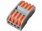 QPCT-2 Series 2/3/4/5 Pin Mini Wire Quick Auto Wiring Lever Electrical Connectors Push in Terminal Blocks for Home Decoration