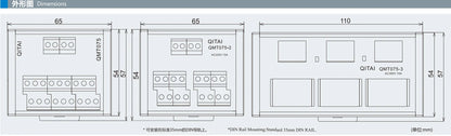 QMT075SL  General Terminal Block Standard 35mm DIN RAIL the Various Branches of the Load Components Output DC24V 10A