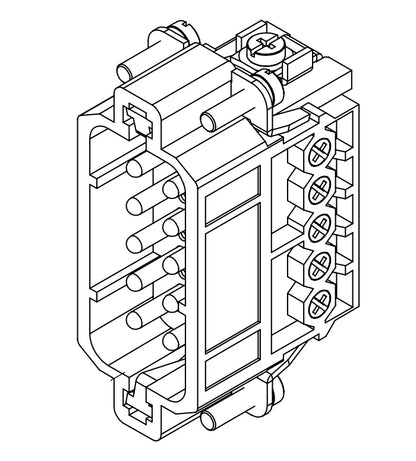HA-016-M Heavy Duty Connector Male Electrical Connector 16A Copper Contact for Solar Power Systems and Industrial Equipment