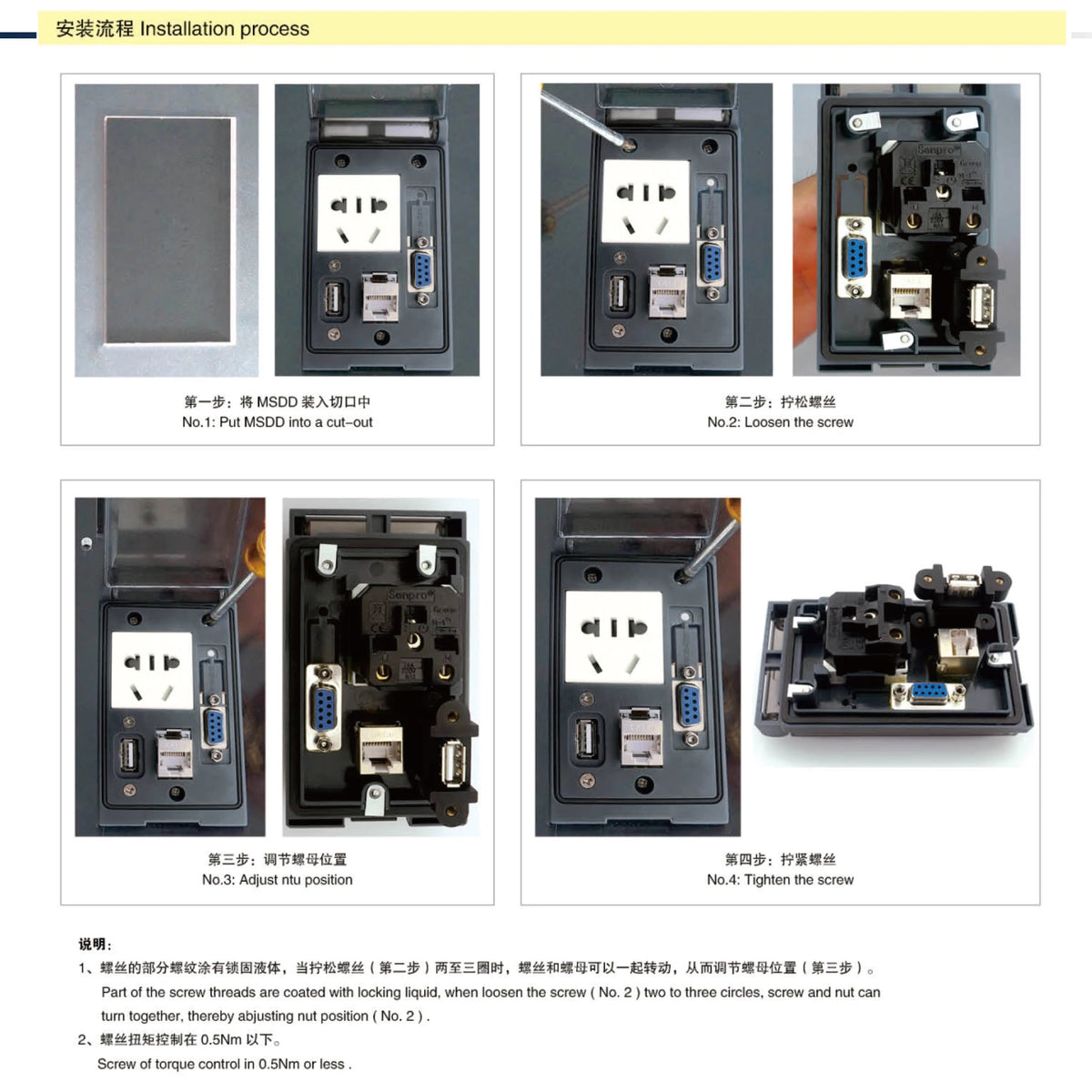 QH420-1A PC Material Panel Waterproof Box IP54 Smart-Power mounting dimension