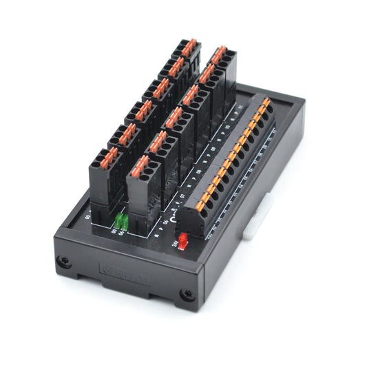 QMT08ESL-P  12 Bit Intput Spring Terminal Block DC24V 1A PLC Module Connect with LED Light Remote Control NPN/PNP