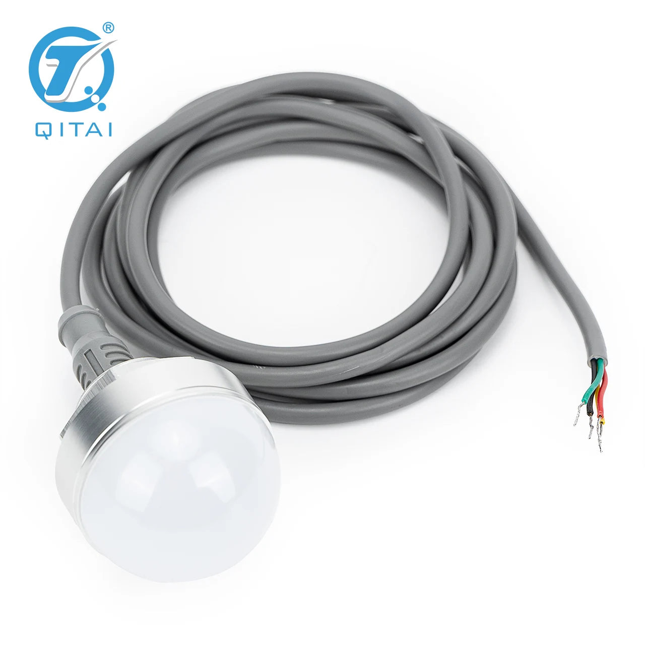 50mm Ball Head Metal signal Light Red Green Yellow  Emitting LED Power Metal Waterproof Indicator Light With M8 Connector Wire