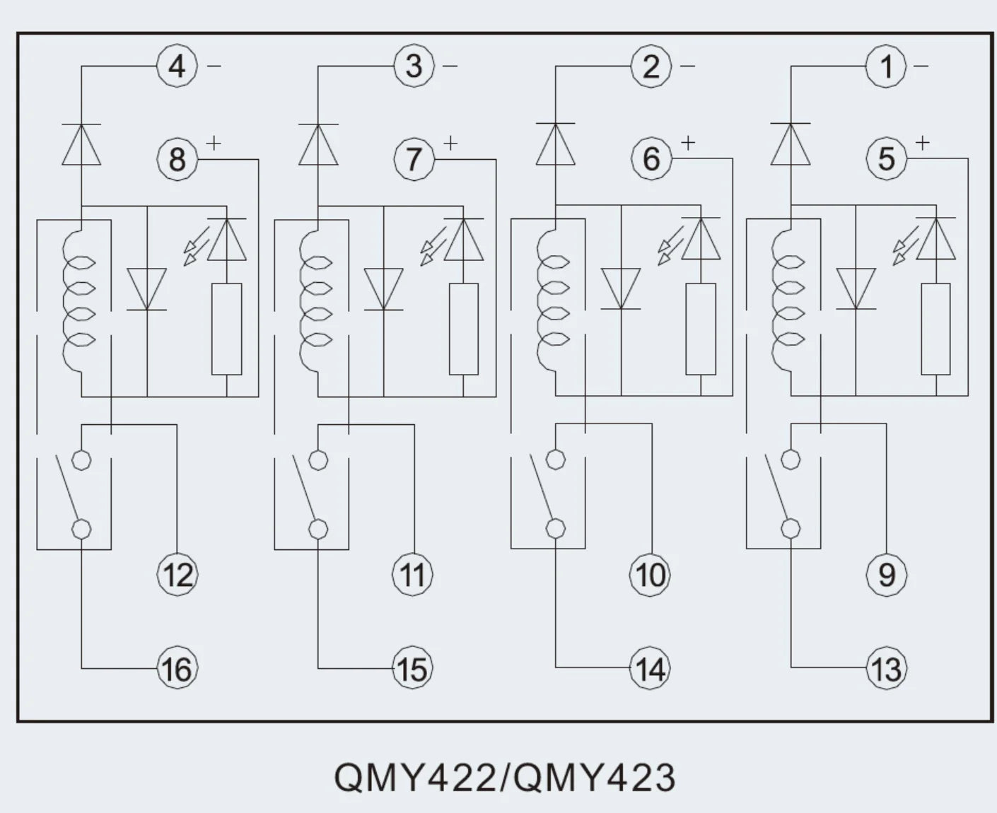 QMY422 Input/Output   4 Channel 24V Control Out 250V 5A Terminal Relay Module With Socket and LED APN3124
