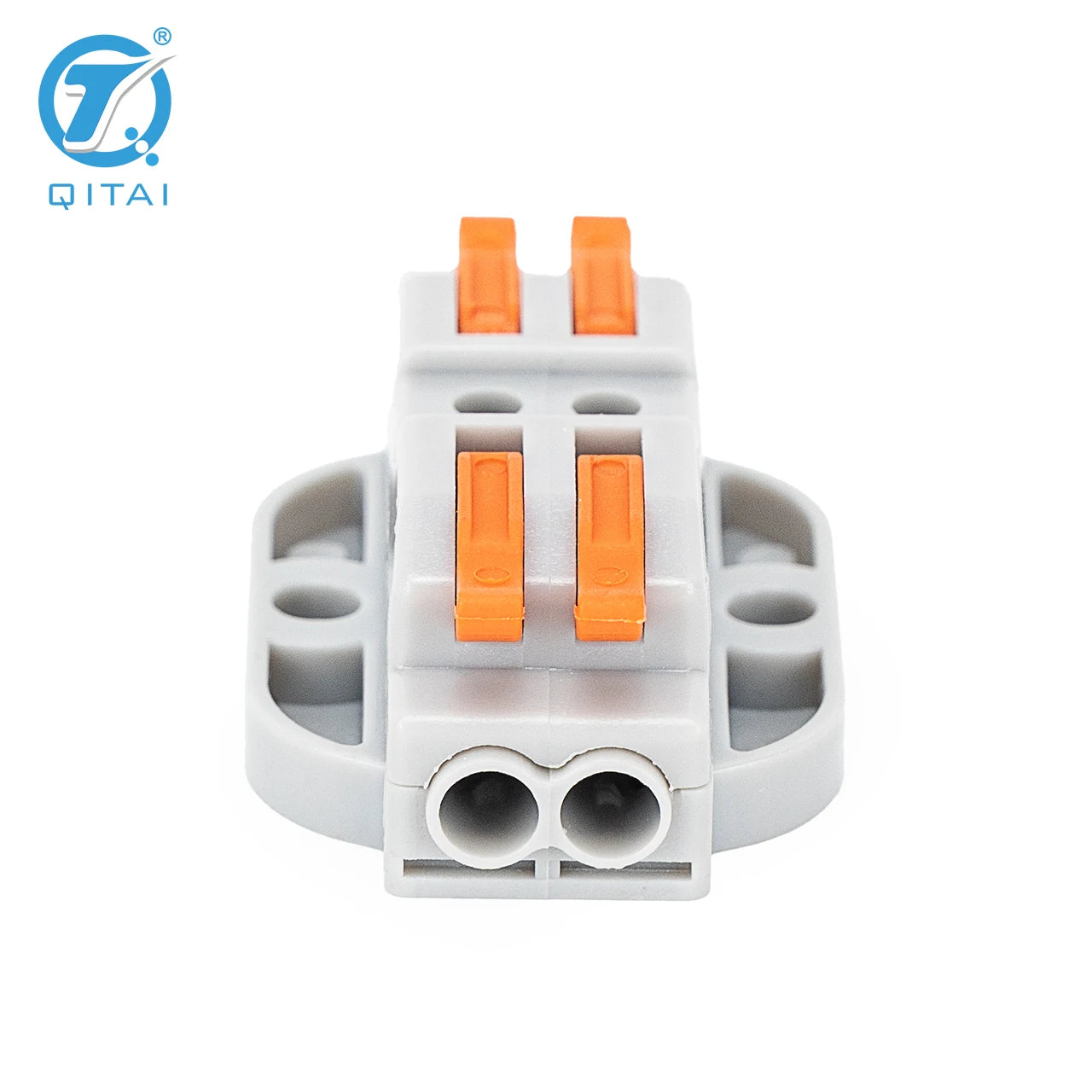 KV233-500T-2P 2P 250V 32A Lever Terminals Orange Mini Quick Push-In Automotive Connector Splicing Terminal Independent