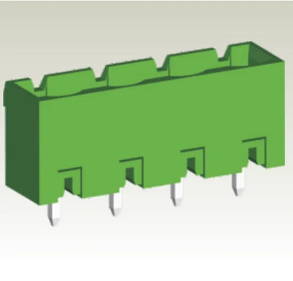 QS-762VC  PCB Terminal Blocks 7.62mm Pitch 2P-24P 300V 15A Green High Strength Screw Connector With Flange
