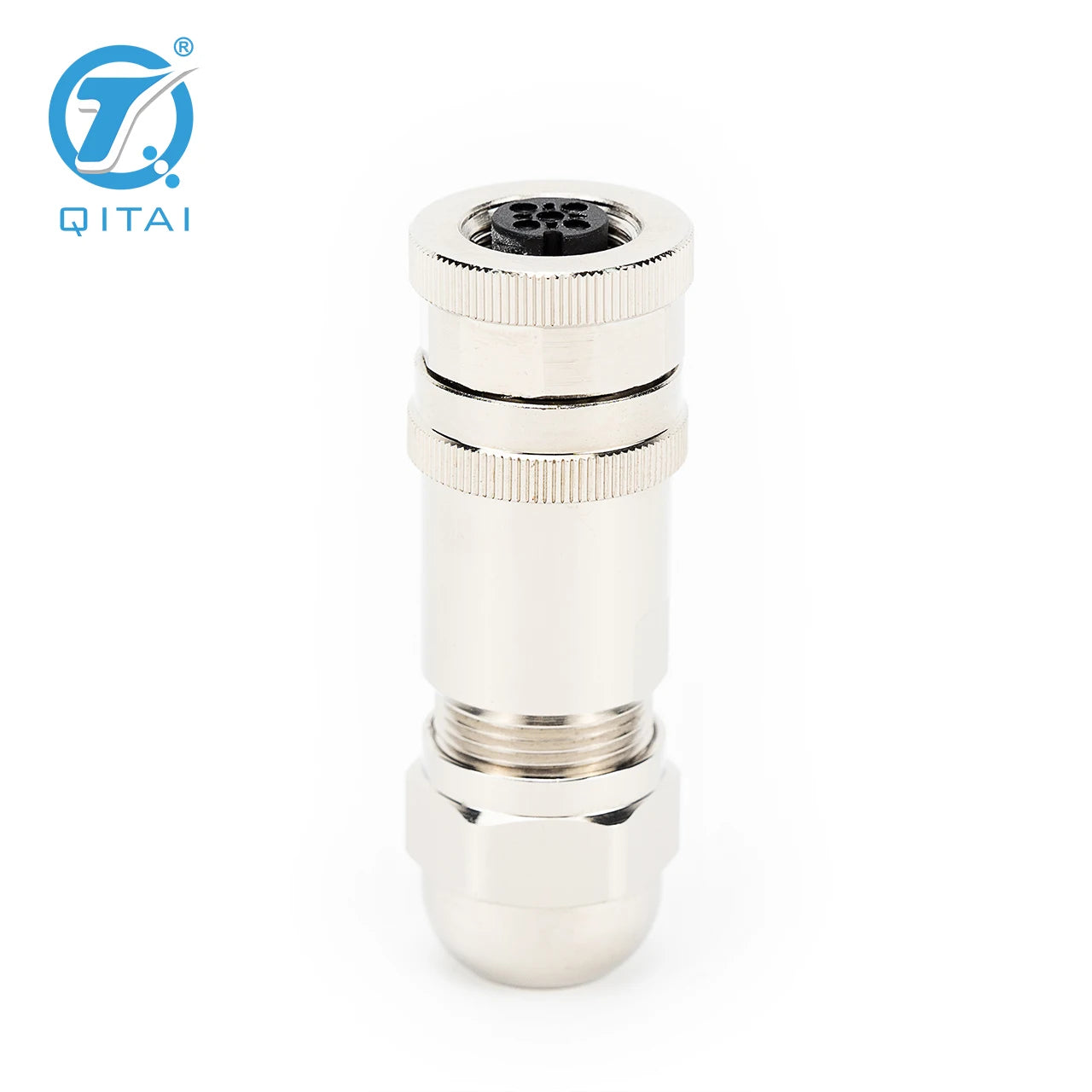 M12-F04T M12 Plastic Straight Connectors 4-Pin Male Female Metal Circular Connectors