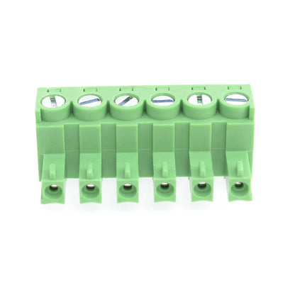QPVM-508-6P 5.08mm Pitch Female and Male Wire Connector Terminators PCB Screw Plug-in Terminal Block