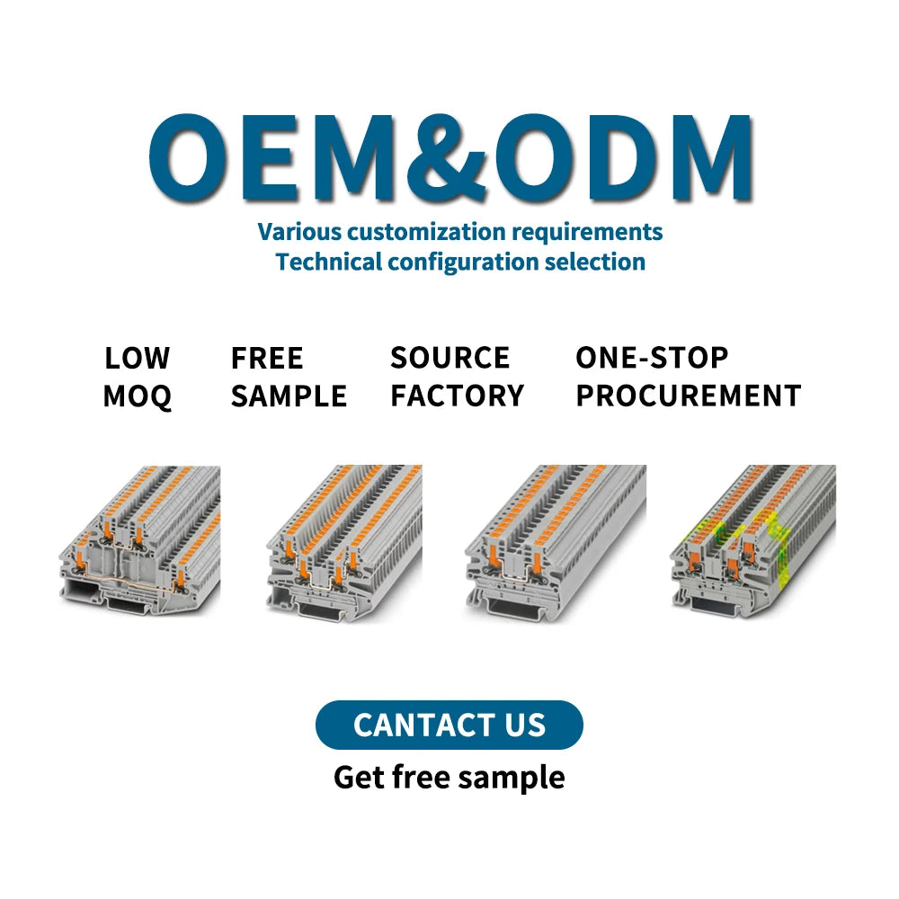 QUKJ-DK 1.5mm²  DIKD Screw Three-layer DIN Rail Industrial Control Wiring Termin Wire Block Wire Electrical Terminal Blocks