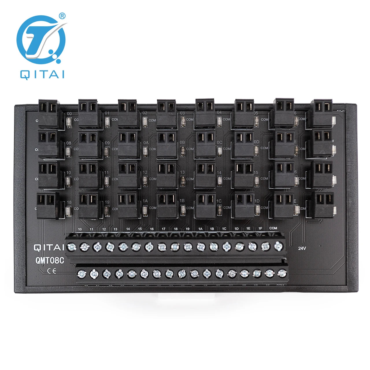 QMT08C32 Bit Output Terminal Block DC24V 1A PLC Module Connect with LED Light Remote Control NPN/PNP
