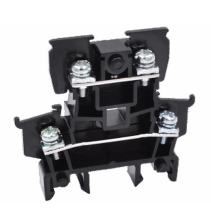 QUTD-10/2-2 Double Level Screw Terminal Block 660V 15A Automotive Din Rail Fuse Disconnect PA66 Brass CE/RoHS Standards
