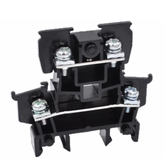 QUTD-10/2-2 Double Level Screw Terminal Block 660V 15A Automotive Din Rail Fuse Disconnect PA66 Brass CE/RoHS Standards