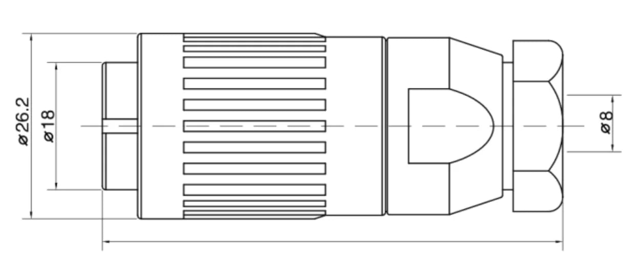 PW20F-2A Diamond-Type Industrial Waterproof Electrical Connector 2-14P Multi Application Power & Microwave Cable Plug
