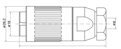 PW20F-2A Diamond-Type Industrial Waterproof Electrical Connector 2-14P Multi Application Power & Microwave Cable Plug