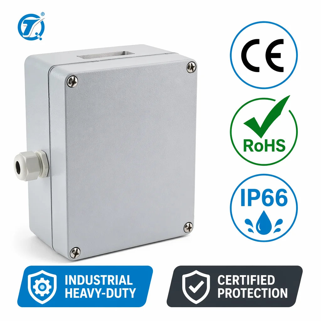 DA Series Custom Aluminum Junction Box IP66 Die-cast Metal Enclosure with CNC Drilling Powder Coating Service for Power Control